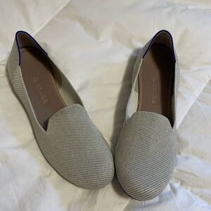 Rothy’s The Loafer Double Stitch with gold metallic stitching Sz 10